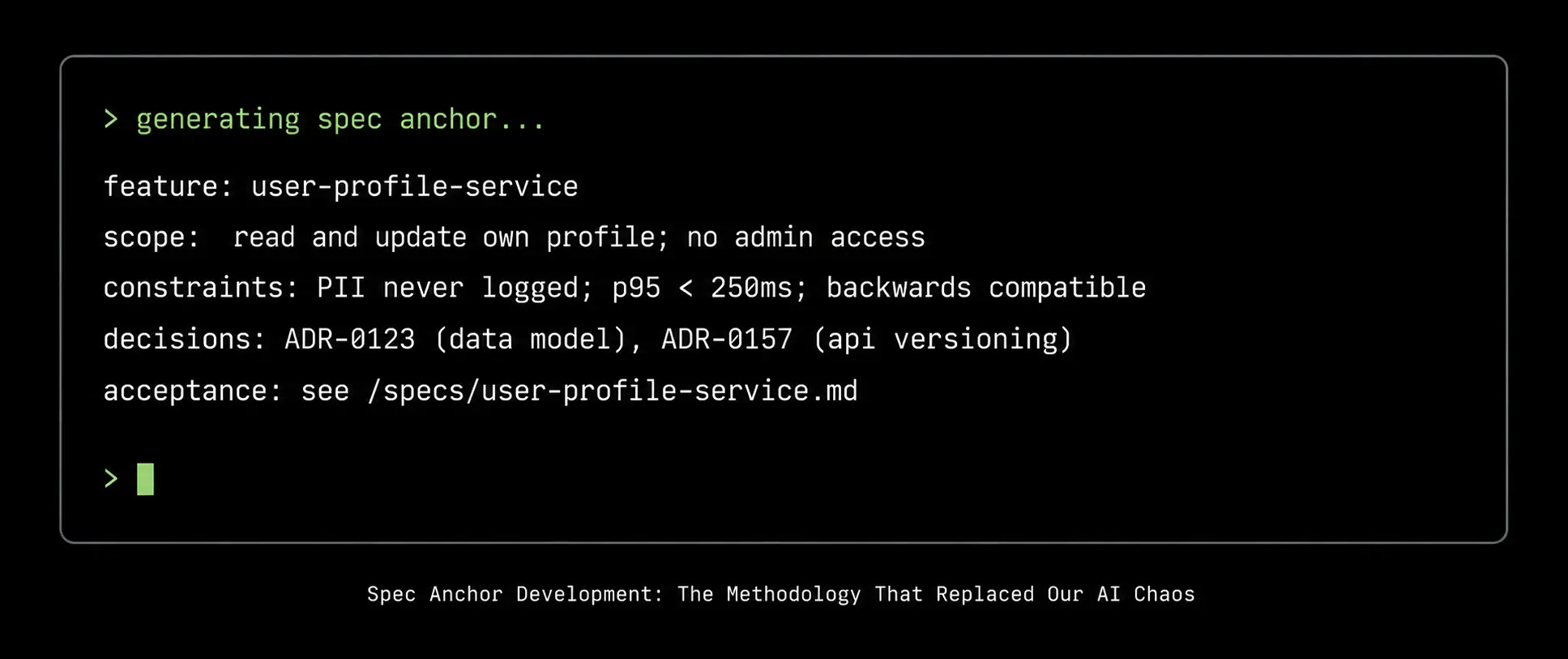 Spec Anchor Development: The Methodology That Replaced Our AI Chaos